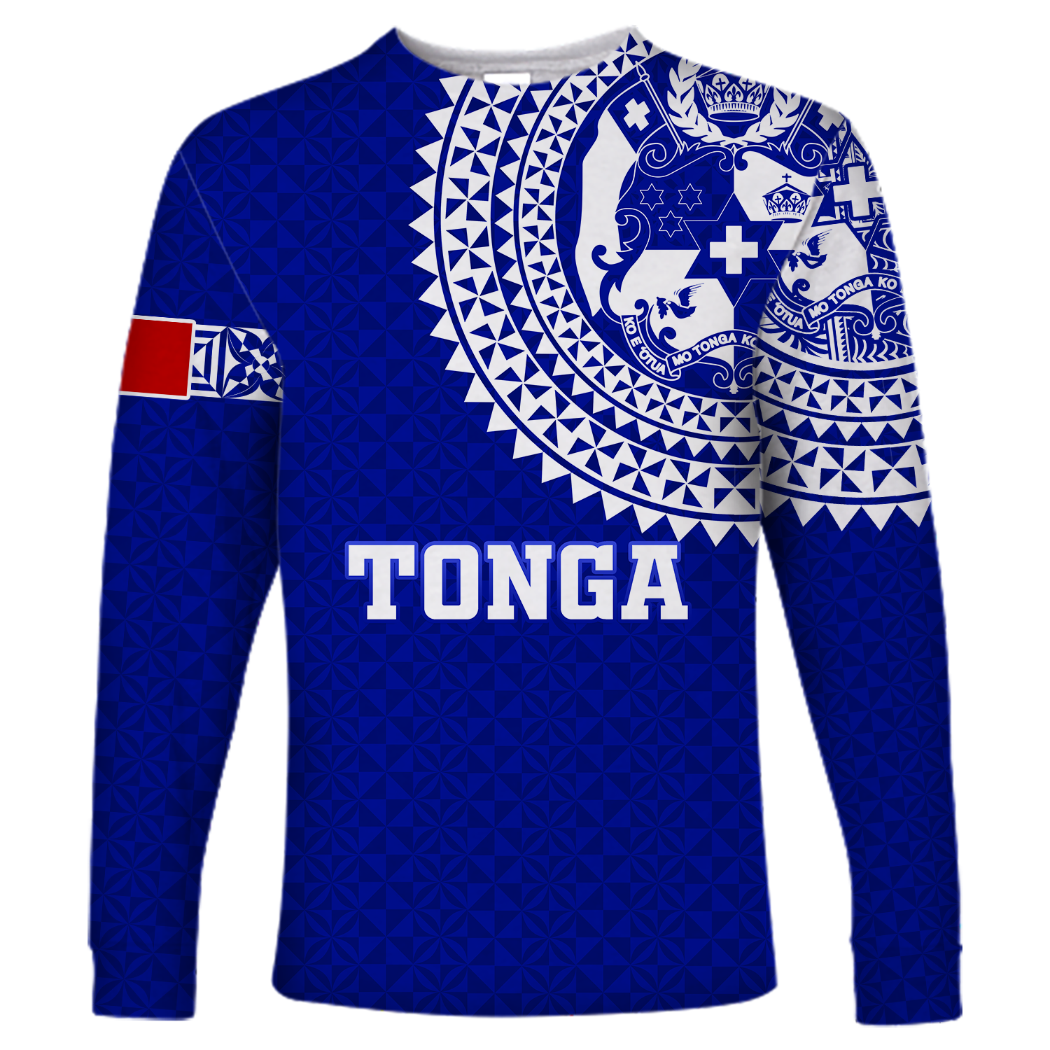 Tonga Long Sleeve Shirt Tongan Blue Turtle - LT12 Unisex Blue - Polynesian Pride