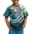 Papua New Guinea Polynesian T Shirt Summer Plumeria (Turquoise) - Polynesian Pride