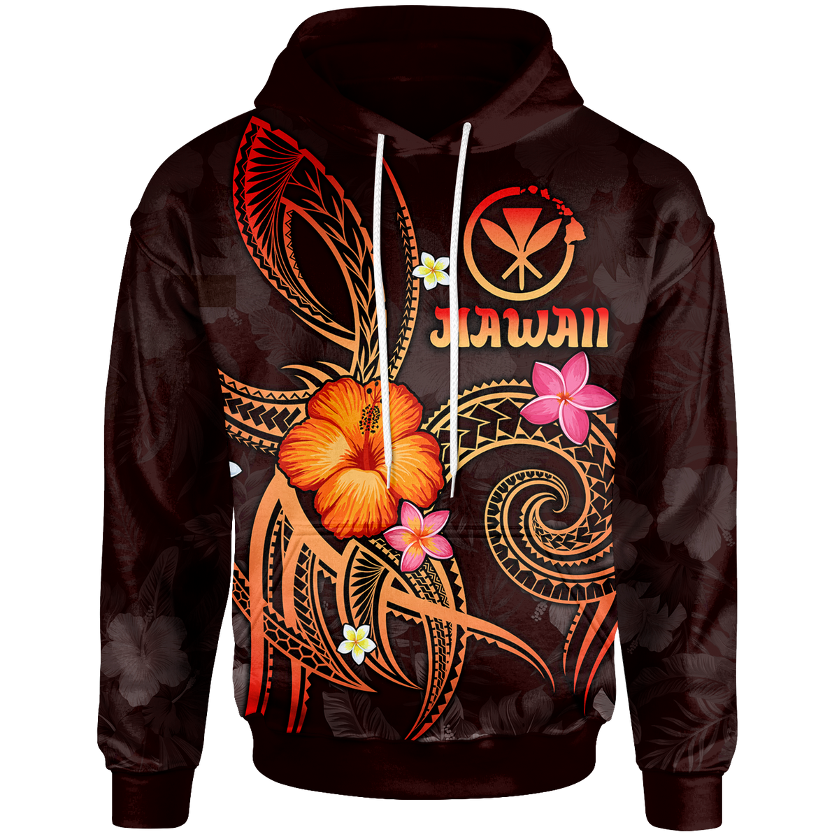 Polynesian Hawaii Hoodie Legend of Kanaka Maoli (Red) Unisex Red - Polynesian Pride