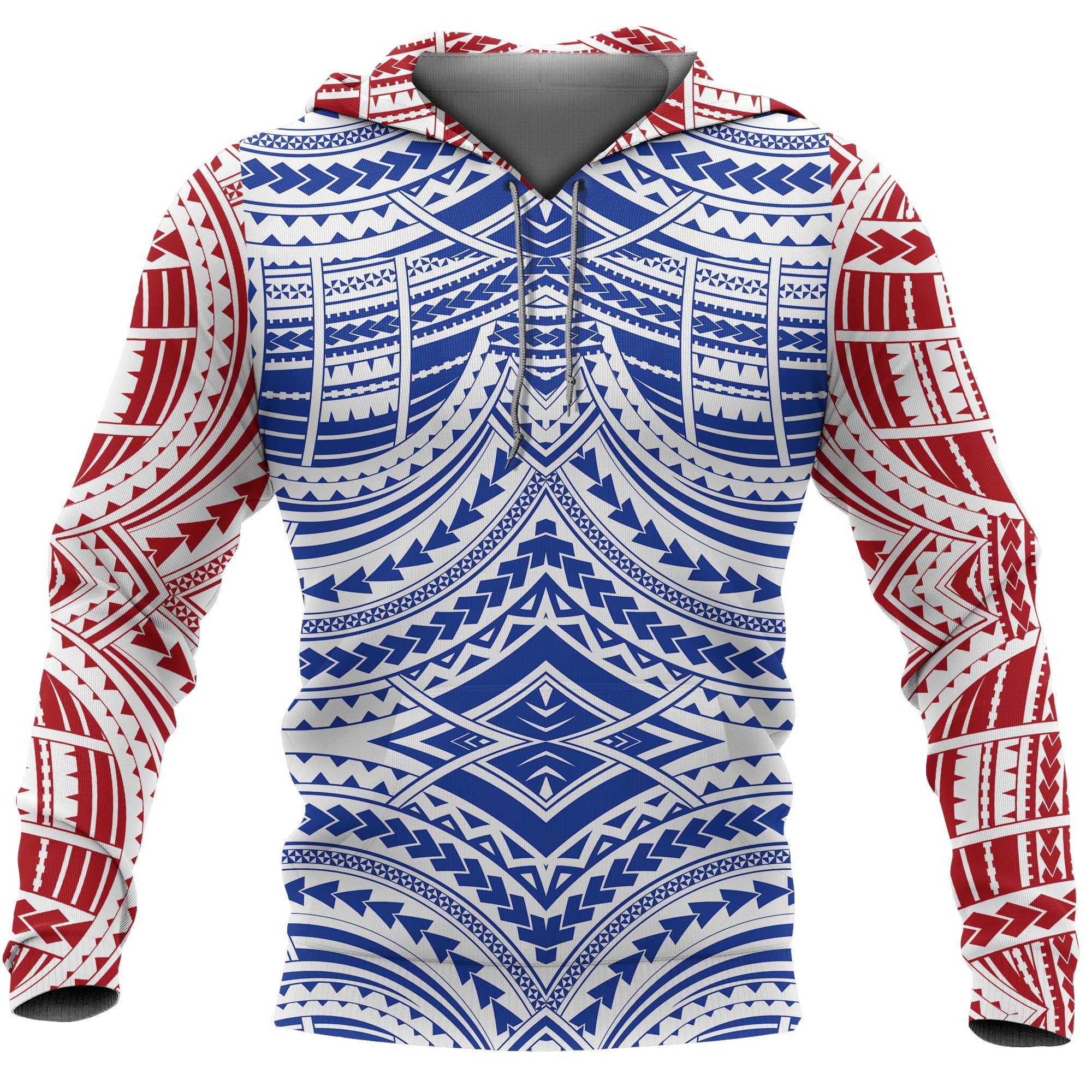 Samoa Full Polynesian Hoodie Unisex Blue - Polynesian Pride