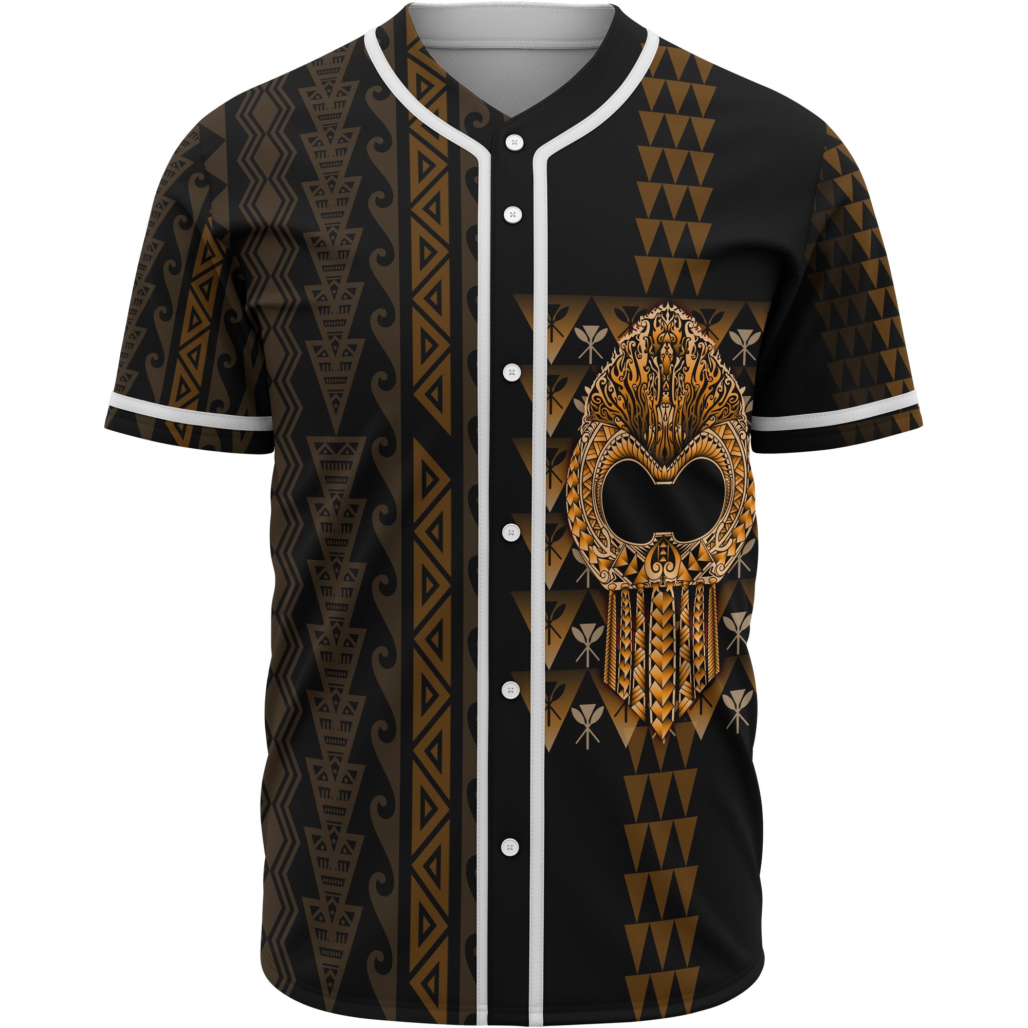 Hawaii Polynesian Baseball Shirt - Ikaika Hawaiian Unisex Black - Polynesian Pride