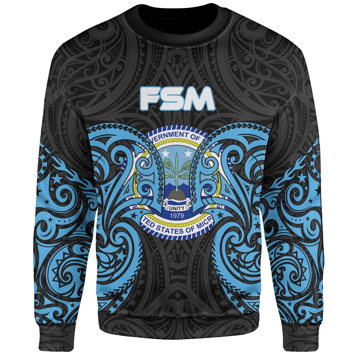 Federated States Of Micronesia Polynesian Sweater - Spirit Style Blue Unisex Blue - Polynesian Pride