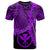 Hawaii Polynesian T Shirt Tribal Wave Tattoo Purple Unisex Purple - Polynesian Pride