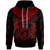 Polynesian Hawaii Hoodie Maui Polynesian Waves (Red) Unisex Red - Polynesian Pride