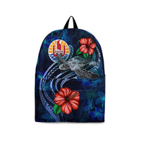 Tahiti Polynesian BackPack - Blue Turtle Hibiscus Blue - Polynesian Pride