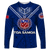 (Custom Personalised) Toa Samoa Rugby Long Sleeve Shirt - Samoan Warrior Pride - LT12 Unisex Blue - Polynesian Pride