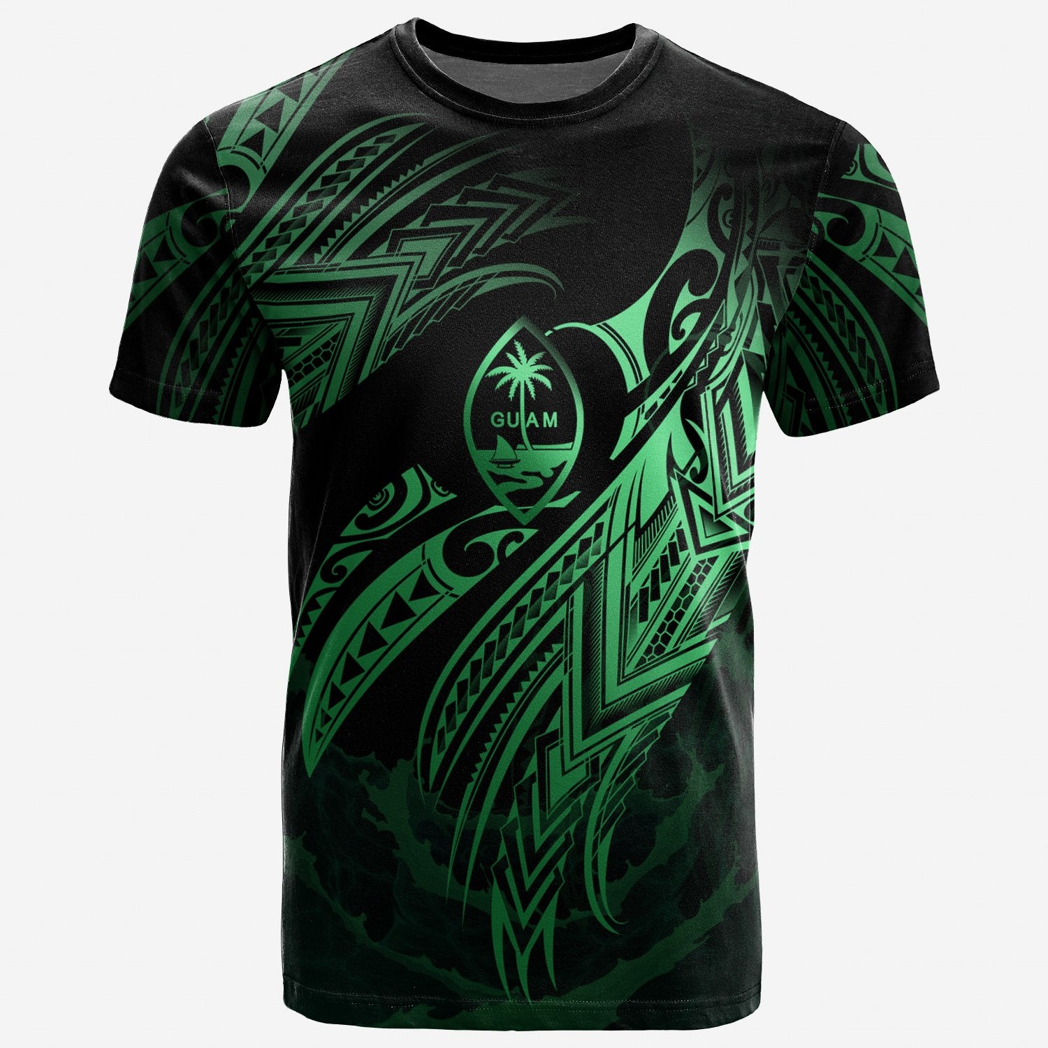 Guam Polynesian T Shirt Guam Legend Green Version Unisex Green - Polynesian Pride