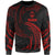 Guam Polynesian Sweater - Red Tribal Wave Unisex Red - Polynesian Pride