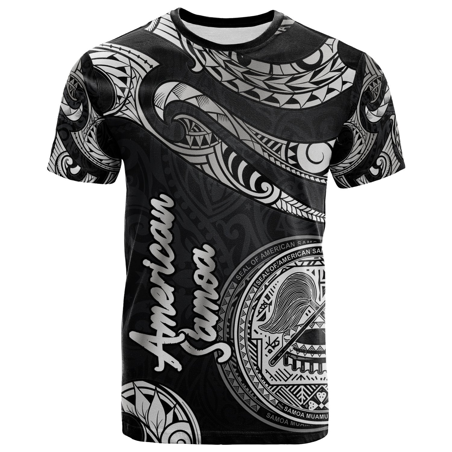 American Samoa Polynesian T Shirt Polynesian Tattoo White Version Unisex Art - Polynesian Pride