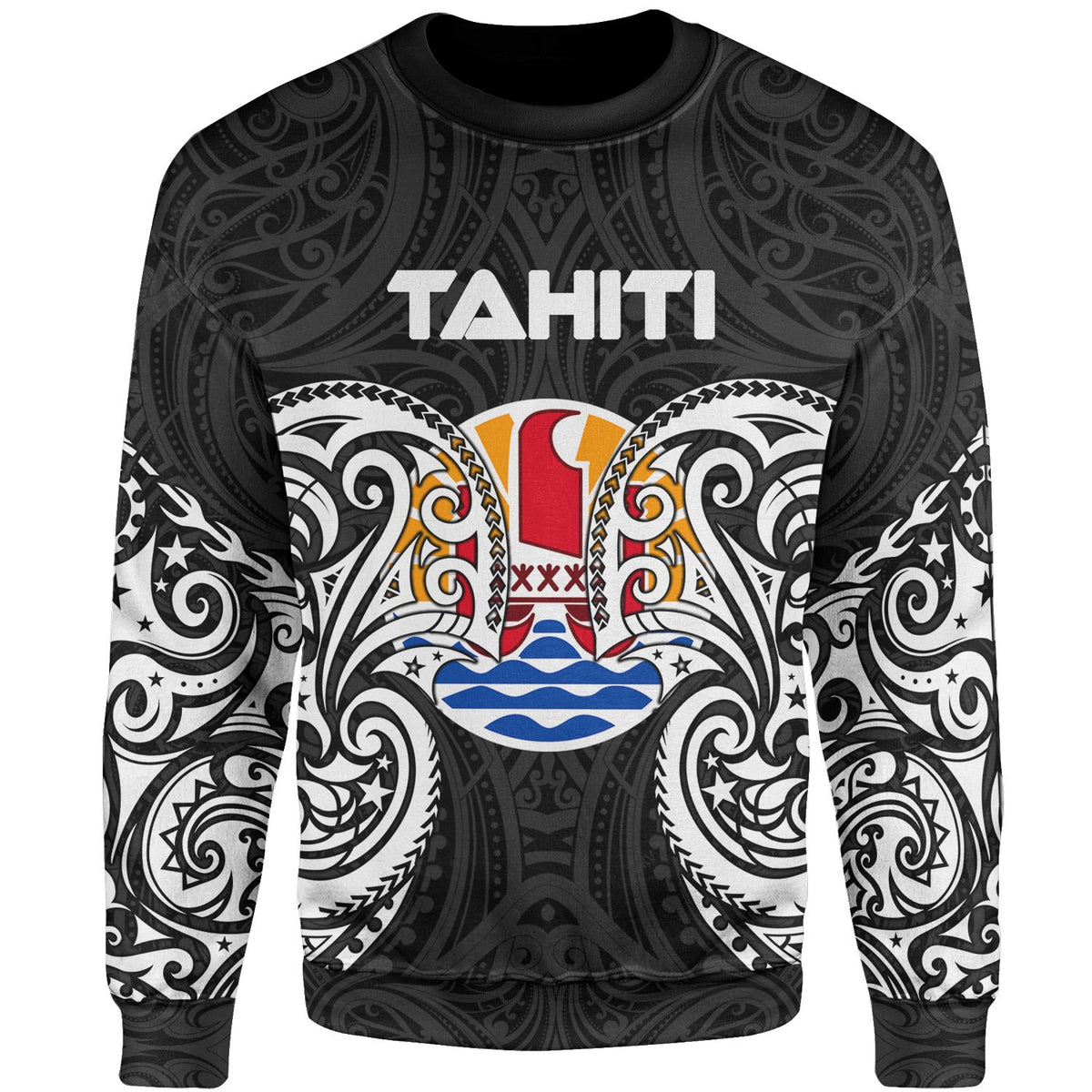 Tahiti Polynesian Sweater - Spirit Style White Unisex White - Polynesian Pride
