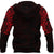 New Zealand Zip up Hoodie, Maori Tattoo Wolf Dragon Zipper Hoodie Red - Polynesian Pride