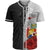 Tonga Polynesian Baseball Shirt - Coat Of Arm With Hibiscus White Unisex White - Polynesian Pride