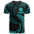 Tahiti Polynesian All Over T Shirt Neon Blue Tribal Wave Unisex Neon Blue - Polynesian Pride