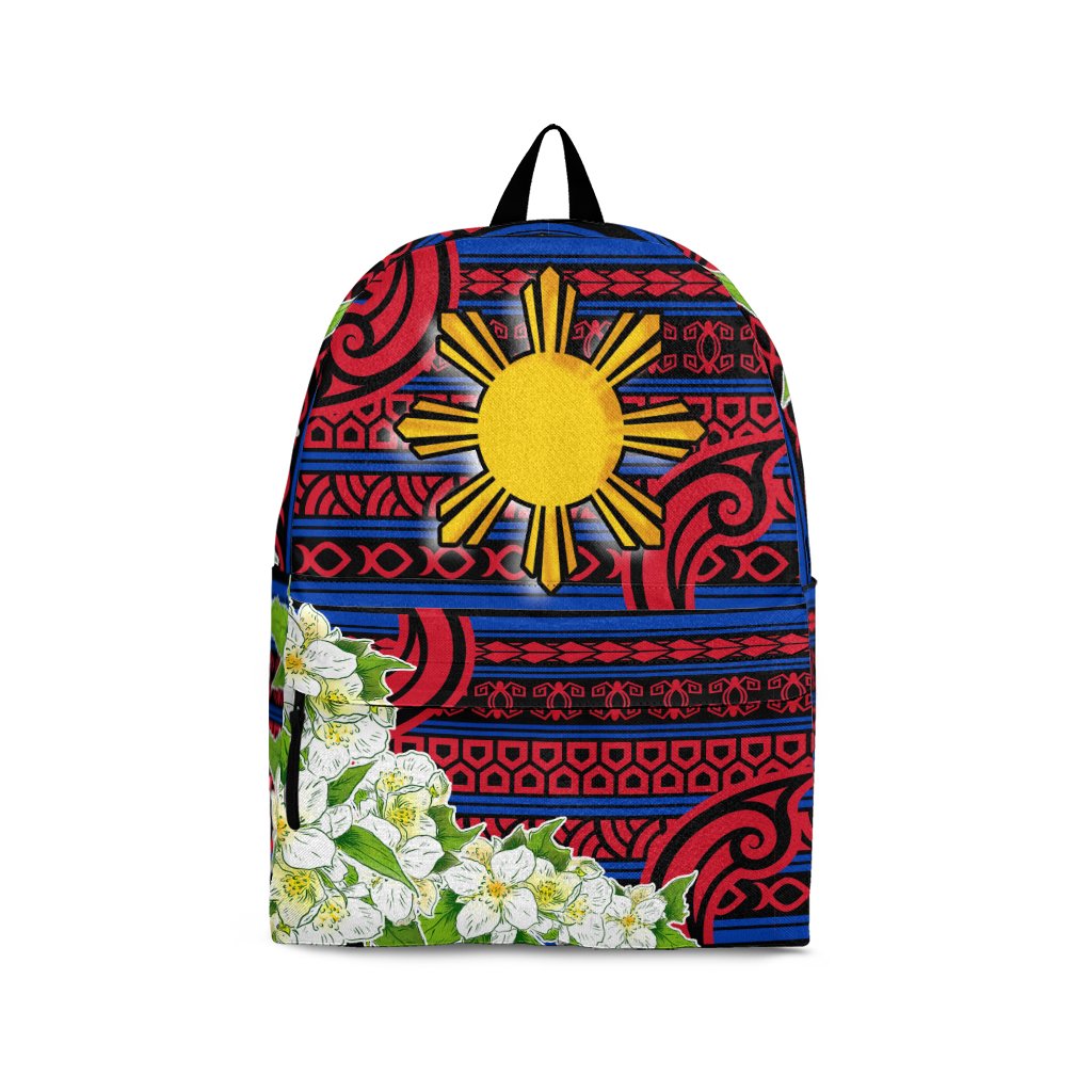 Philippines BackPack - Jasmine Flower Style Red-Blue - Polynesian Pride