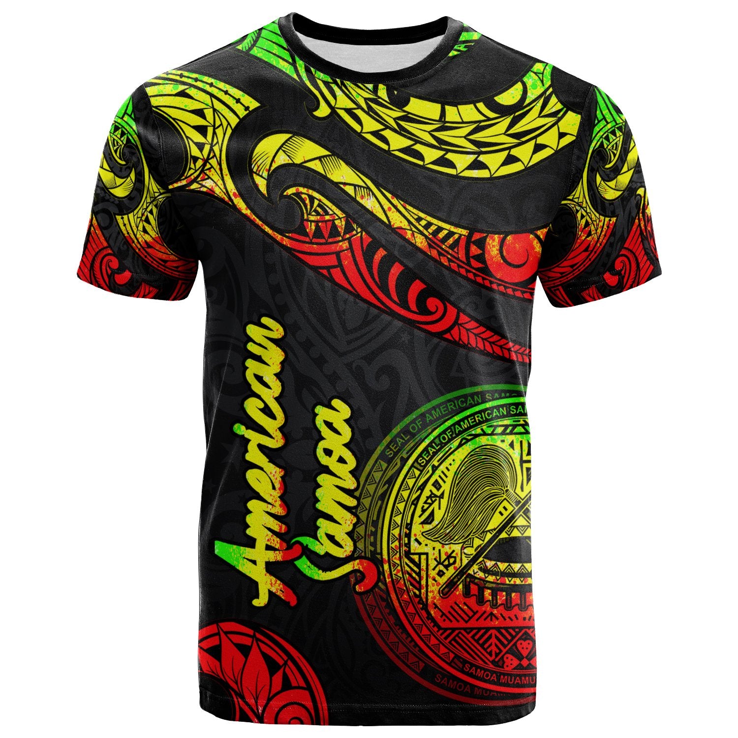 American Samoa Polynesian T Shirt Polynesian Tattoo Reggae Version Unisex Reggae - Polynesian Pride