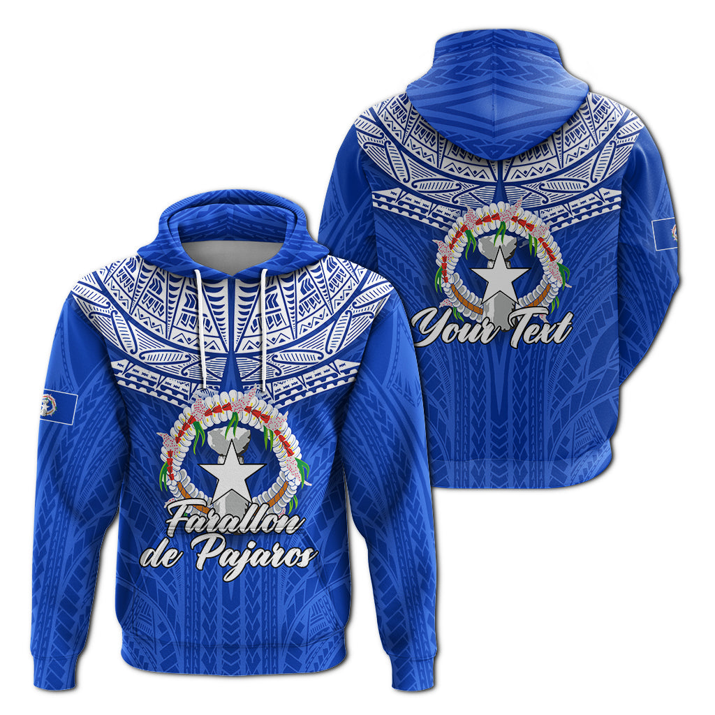 Custom Northern Mariana Islands Farallon de Pajaros Hoodie LT12 Unisex Blue - Polynesian Pride