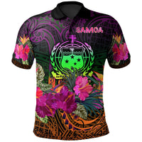 Samoa Polo Summer Hibiscus Unisex Reggae - Polynesian Pride