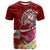 Guam T Shirt Turtle Plumeria (Red) Unisex Red - Polynesian Pride