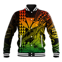 Kakau Polynesian Tribal Hawaiian Turtle with Kanaka Maoli Reggae Baseball Jacket LT9 Unisex Reggae - Polynesian Pride