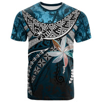 Polynesian T Shirt Fanciful Forest Blue Color Unisex Blue - Polynesian Pride