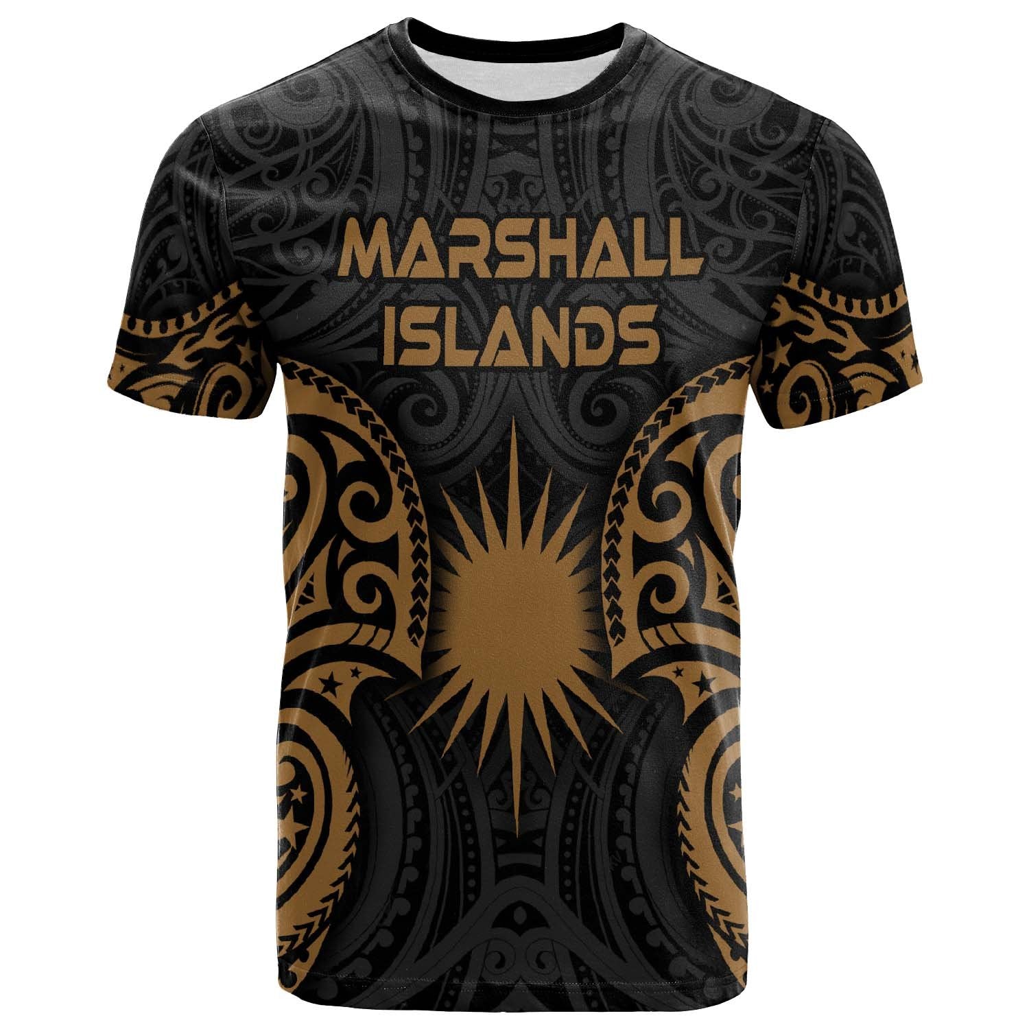 Marshall Islands Polynesian T Shirt Marshall Islands Spirit Gold Unisex Gold - Polynesian Pride