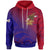 American Samoa Polynesian Hoodie Bald Eagle (Blue Red) Unisex Blue - Polynesian Pride