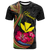 Hawaii Polynesian Fish Hook Hibiscus T Shirt LT12 Unisex Black - Polynesian Pride