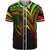 Tahiti Baseball Shirt - Reggae Color Cross Style Unisex Black - Polynesian Pride