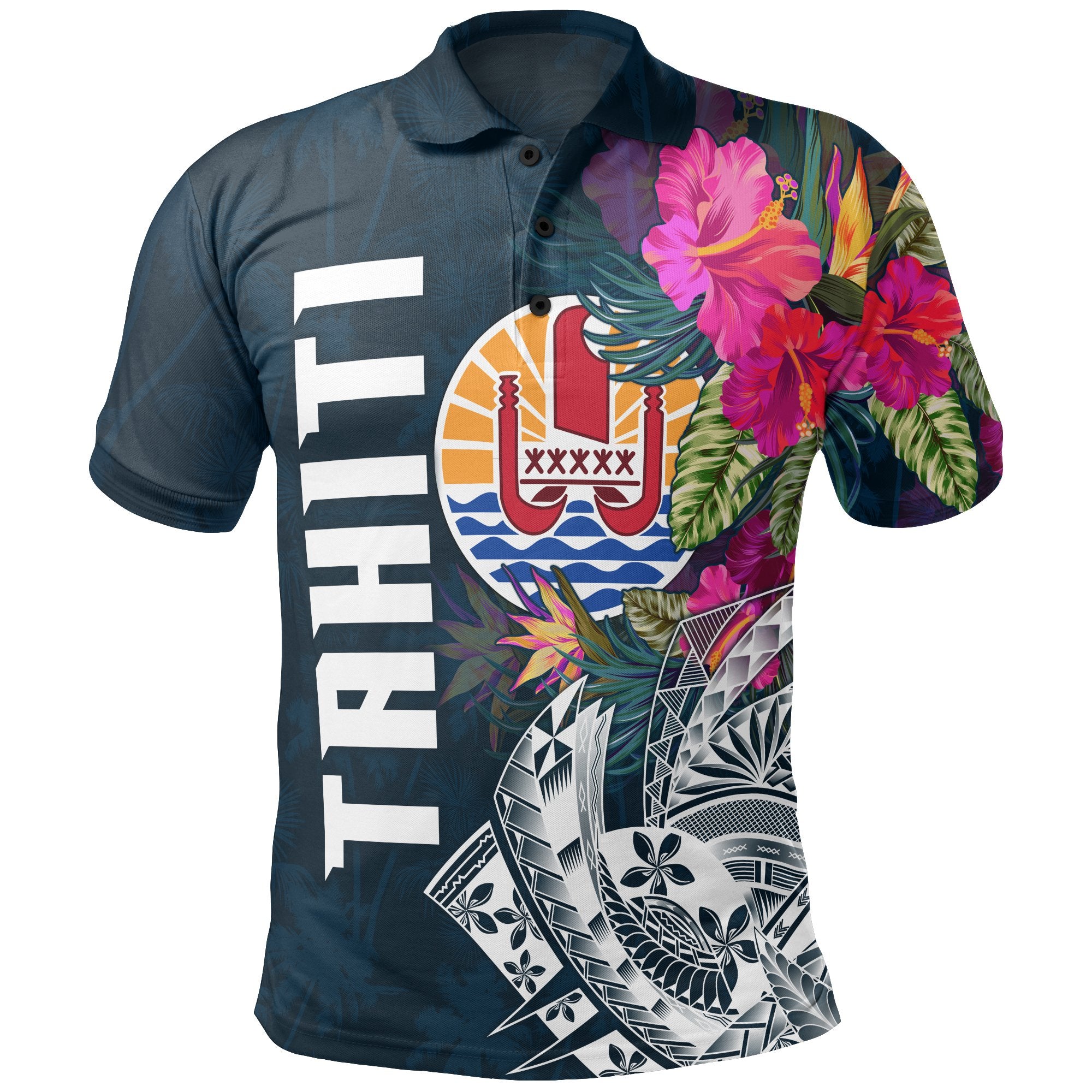 Tahiti Polo Tahiti Summer Vibes Unisex Blue - Polynesian Pride