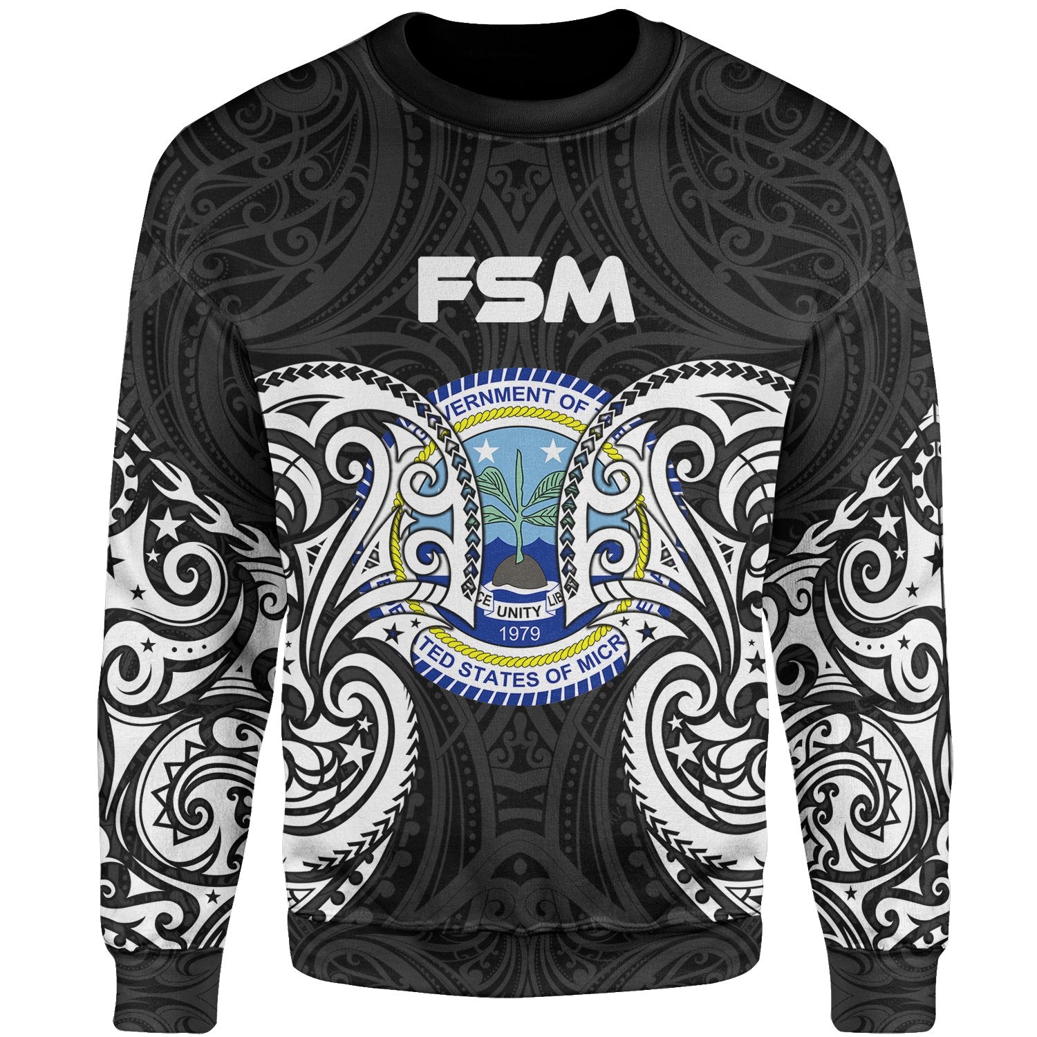 Federated States Of Micronesia Polynesian Sweater - Spirit Style White Unisex White - Polynesian Pride