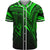 Tahiti Baseball Shirt - Green Color Cross Style Unisex Black - Polynesian Pride