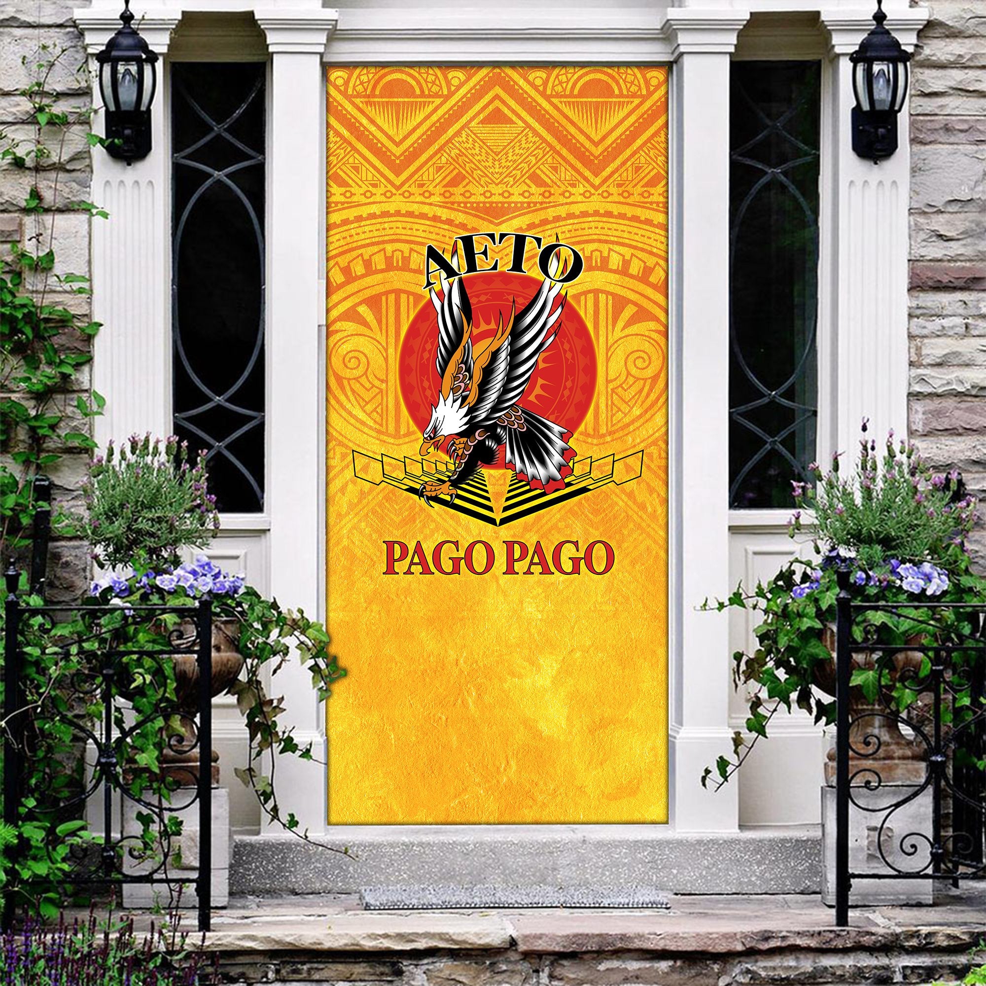 American Samoa Door Covers - Pago Pago Aeto (Ver 2) Yellow - Polynesian Pride