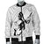 Guam Men's Bomber Jacket - Chamorro Heritage White - Polynesian Pride