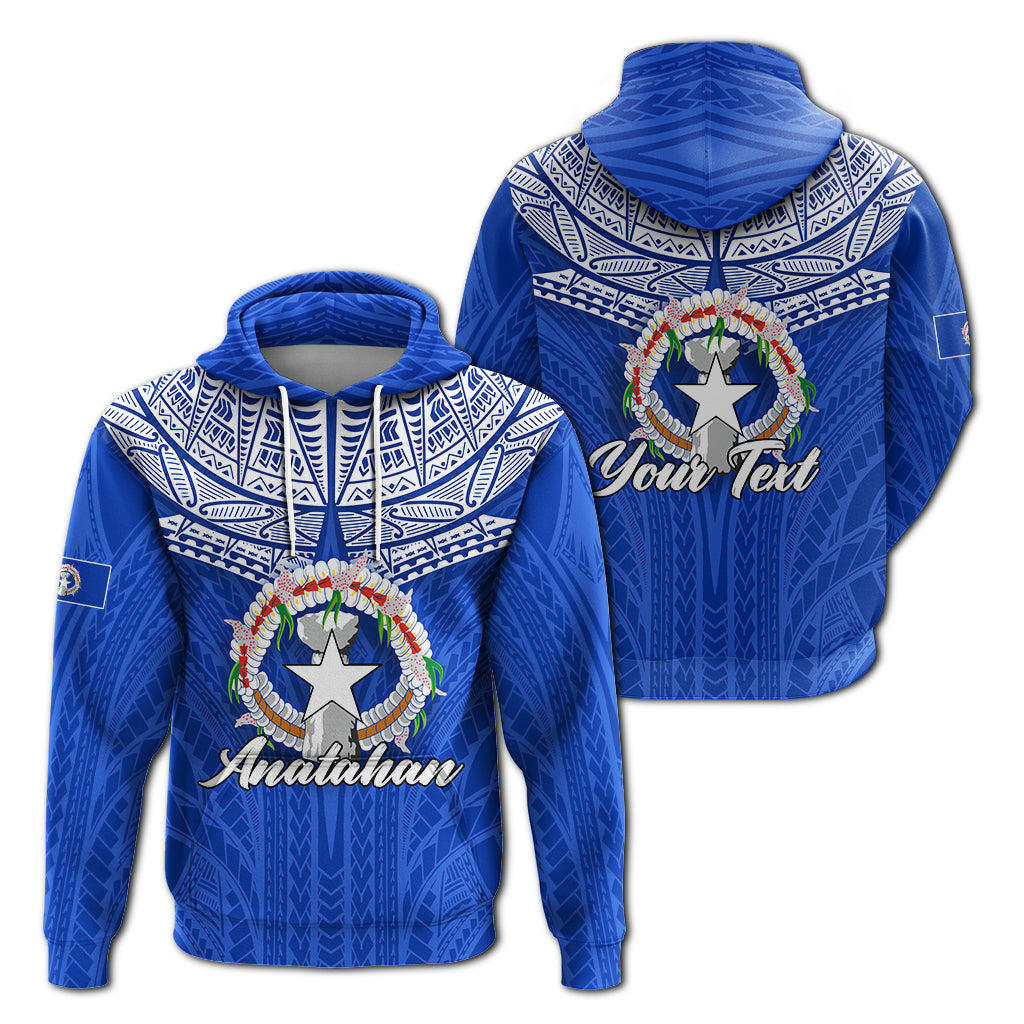 Custom Northern Mariana Islands Anatahan Hoodie LT12 Unisex Blue - Polynesian Pride