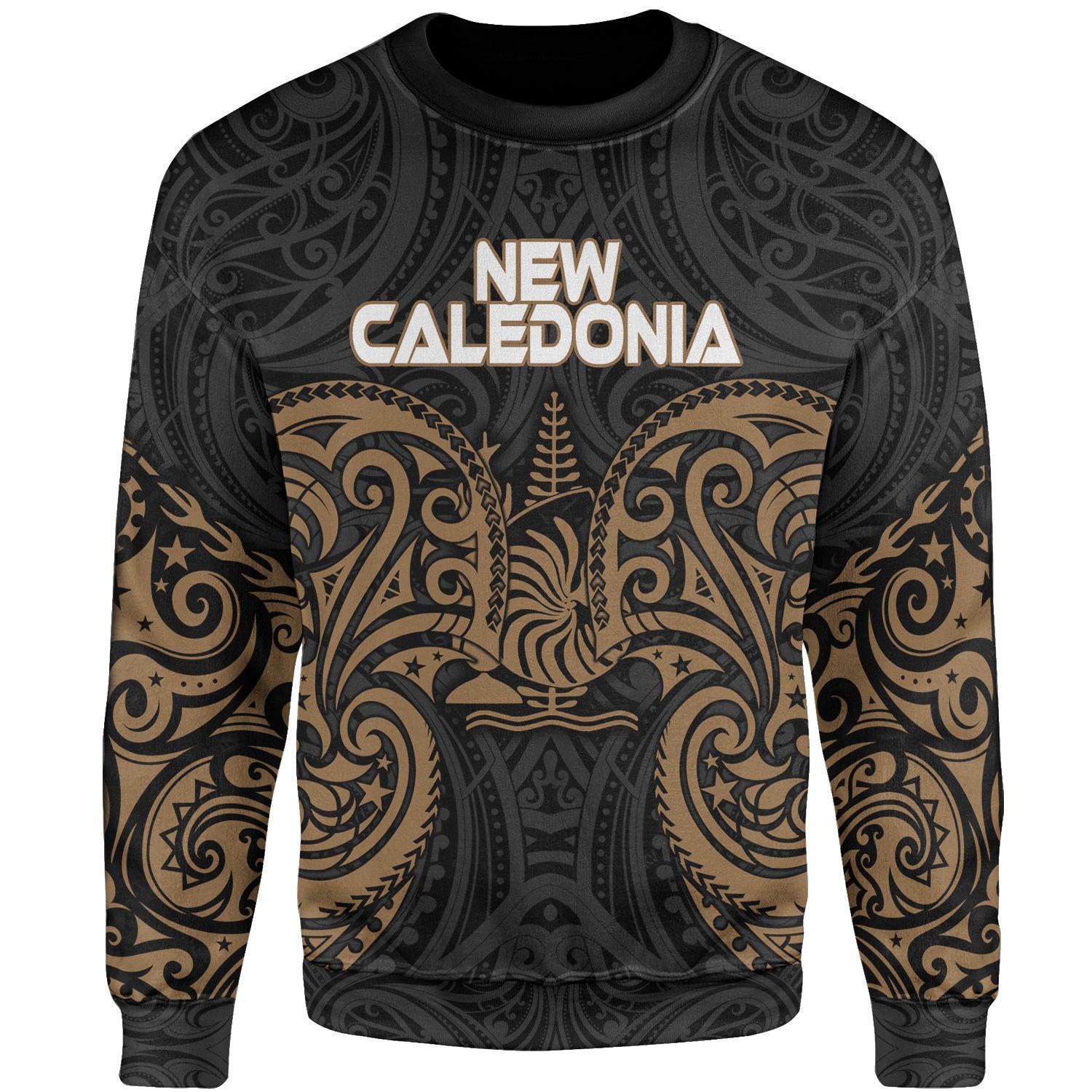 New Caledonia Polynesian Sweater - Spirit Style Gold Unisex Gold - Polynesian Pride