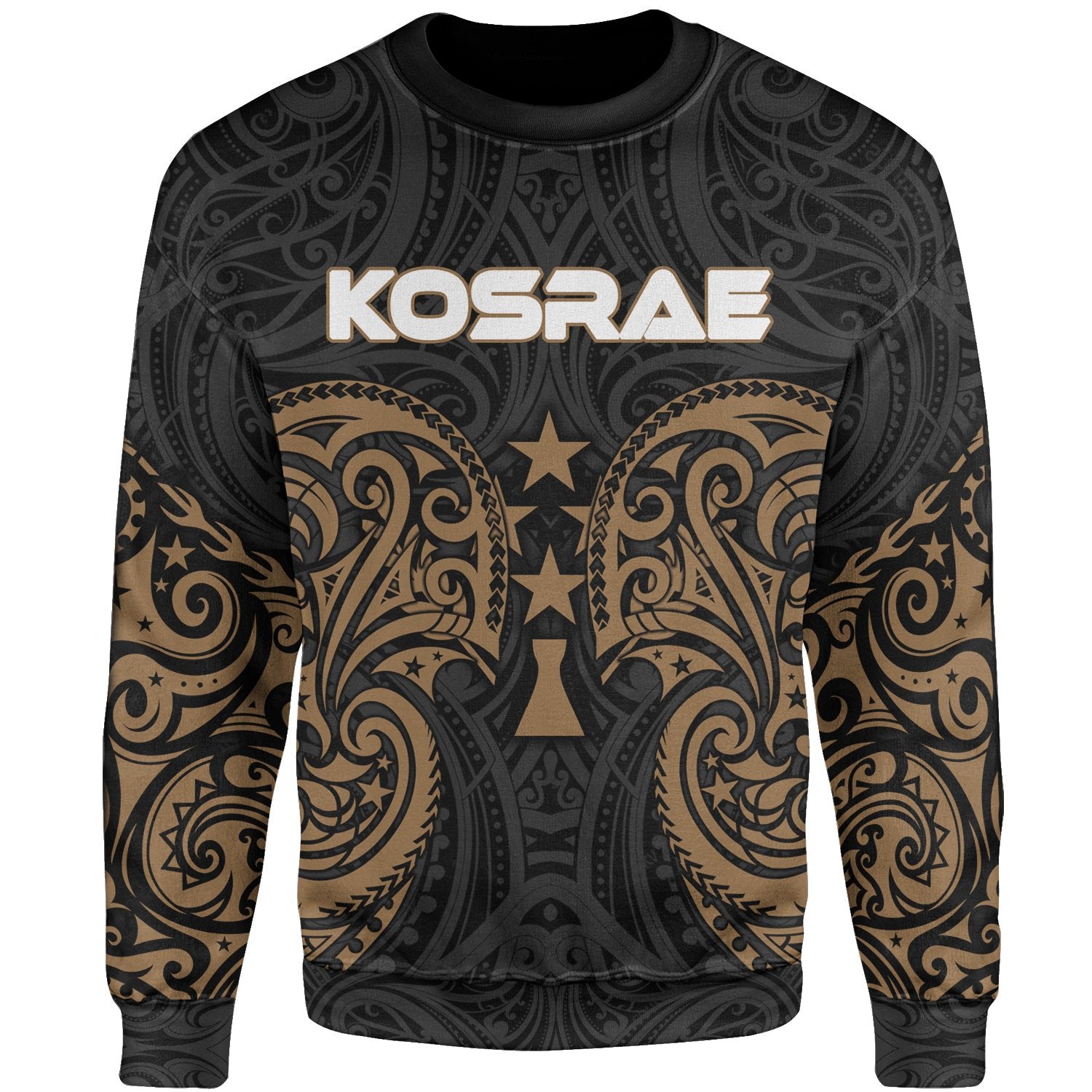 Kosrae Polynesian Sweater - Spirit Style Gold Unisex Gold - Polynesian Pride