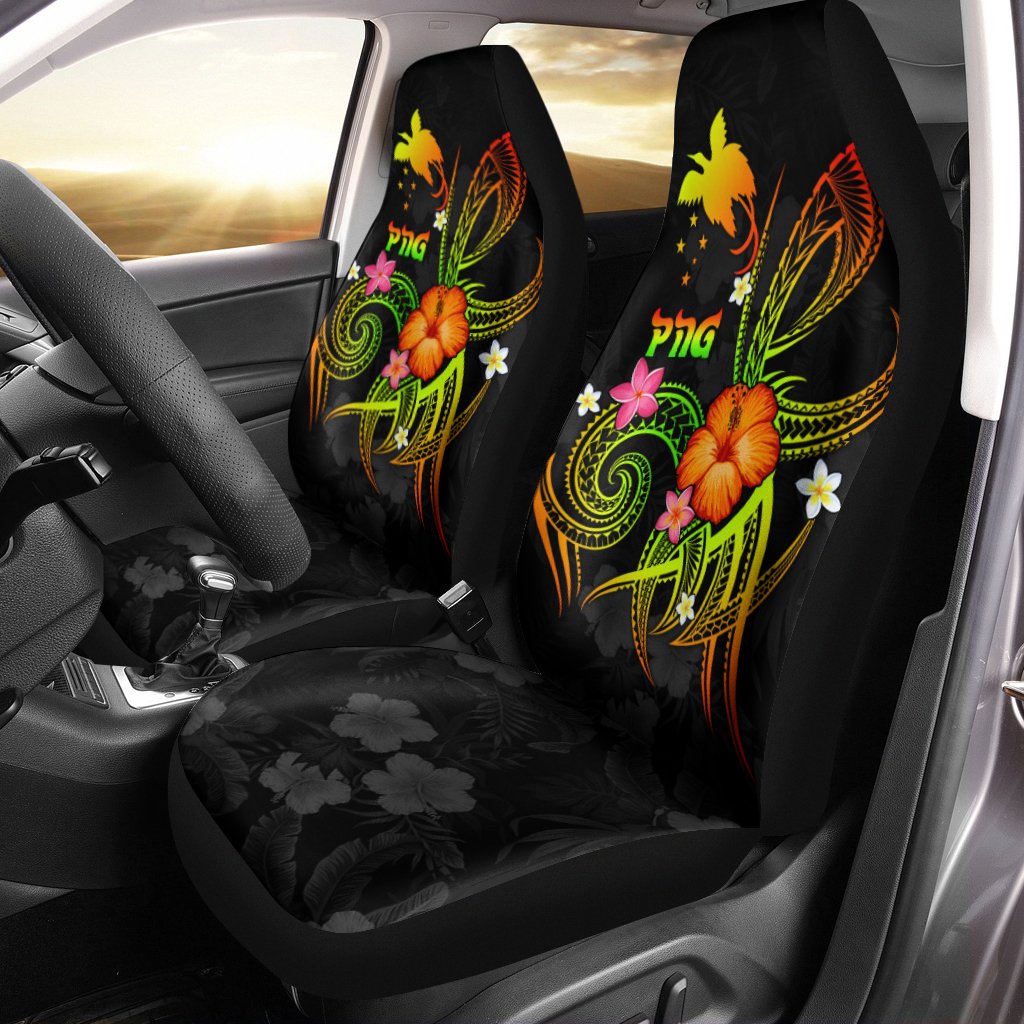 Papua New Guinea Polynesian Car Seat Covers - Legend of Papua New Guinea (Reggae) Universal Fit Reggae - Polynesian Pride