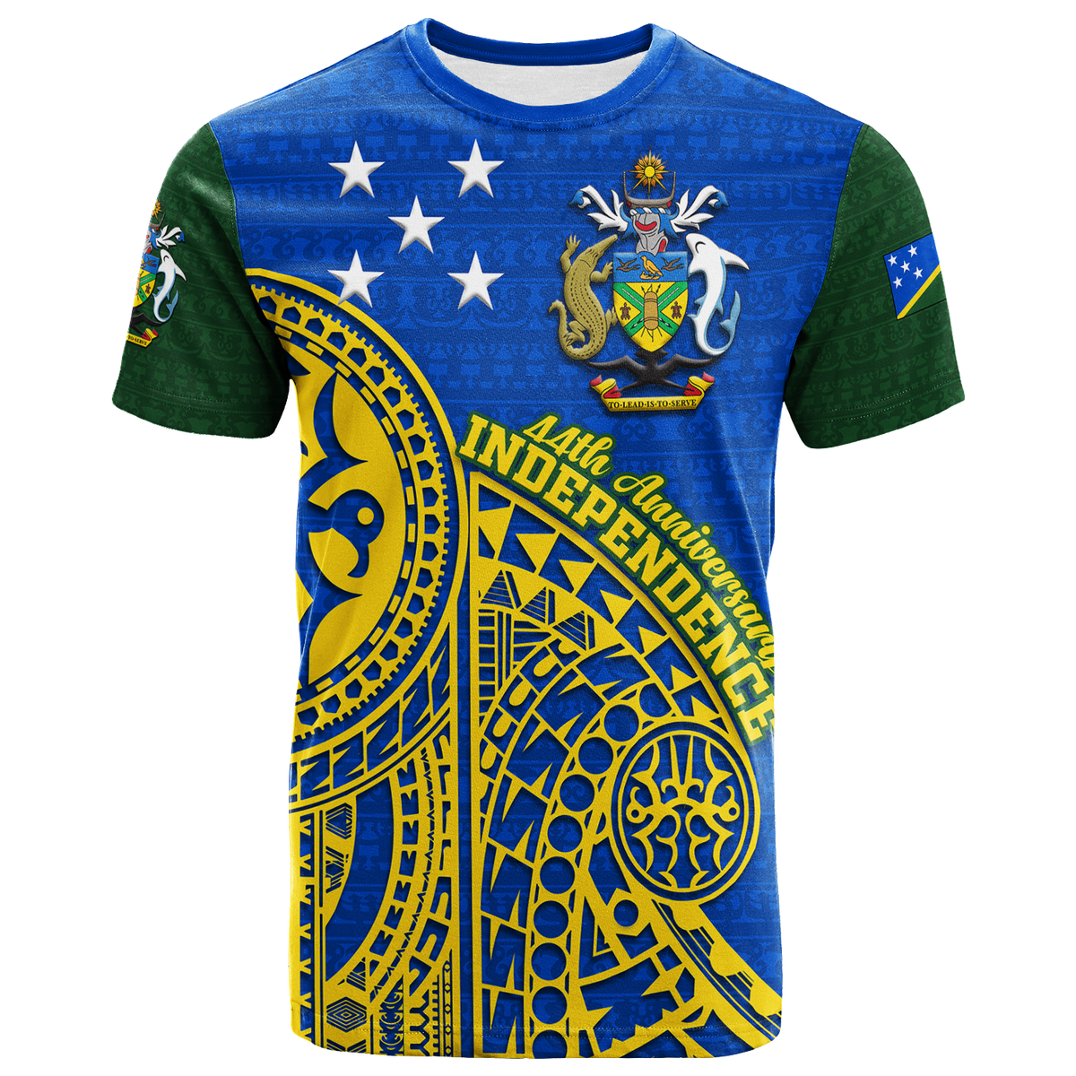 Solomon Islands Independence Anniversary 44th Years T Shirt LT12 Unisex Blue - Polynesian Pride
