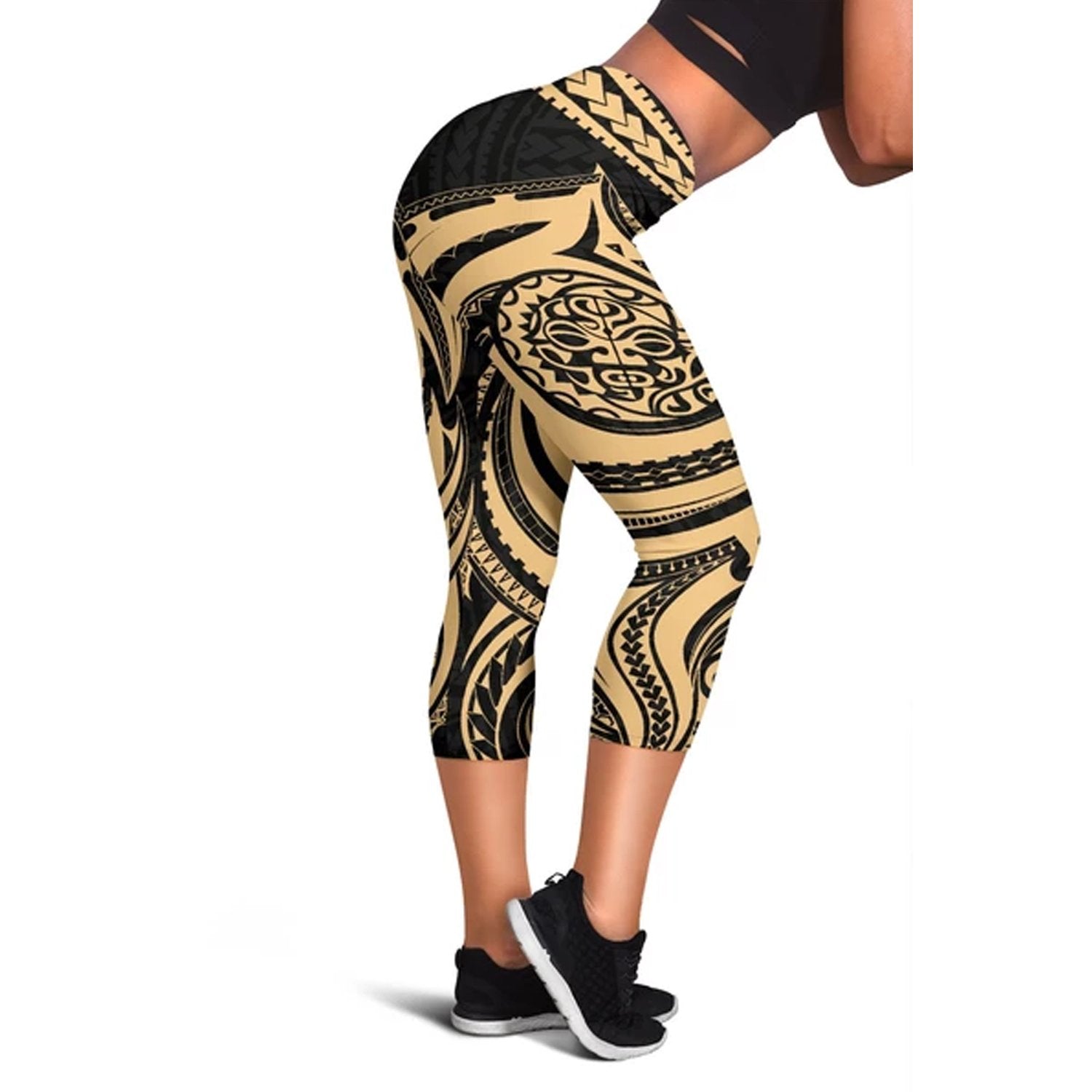 Polynesian Rising 13th Capris A6 Women Black - Polynesian Pride