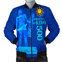 Philippines Custom Personalised Men's Bomber Jacket - Proud Of My King - Polynesian Pride