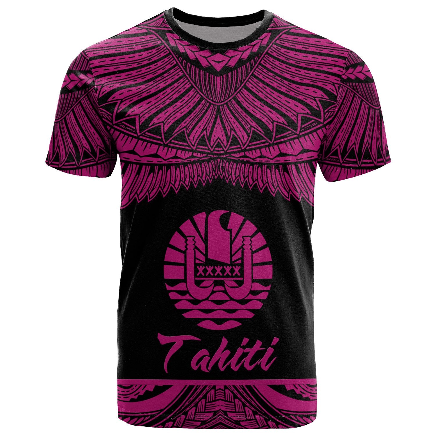 Tahiti Polynesian T Shirt Tahitian Pride Pink Version Unisex Pink - Polynesian Pride