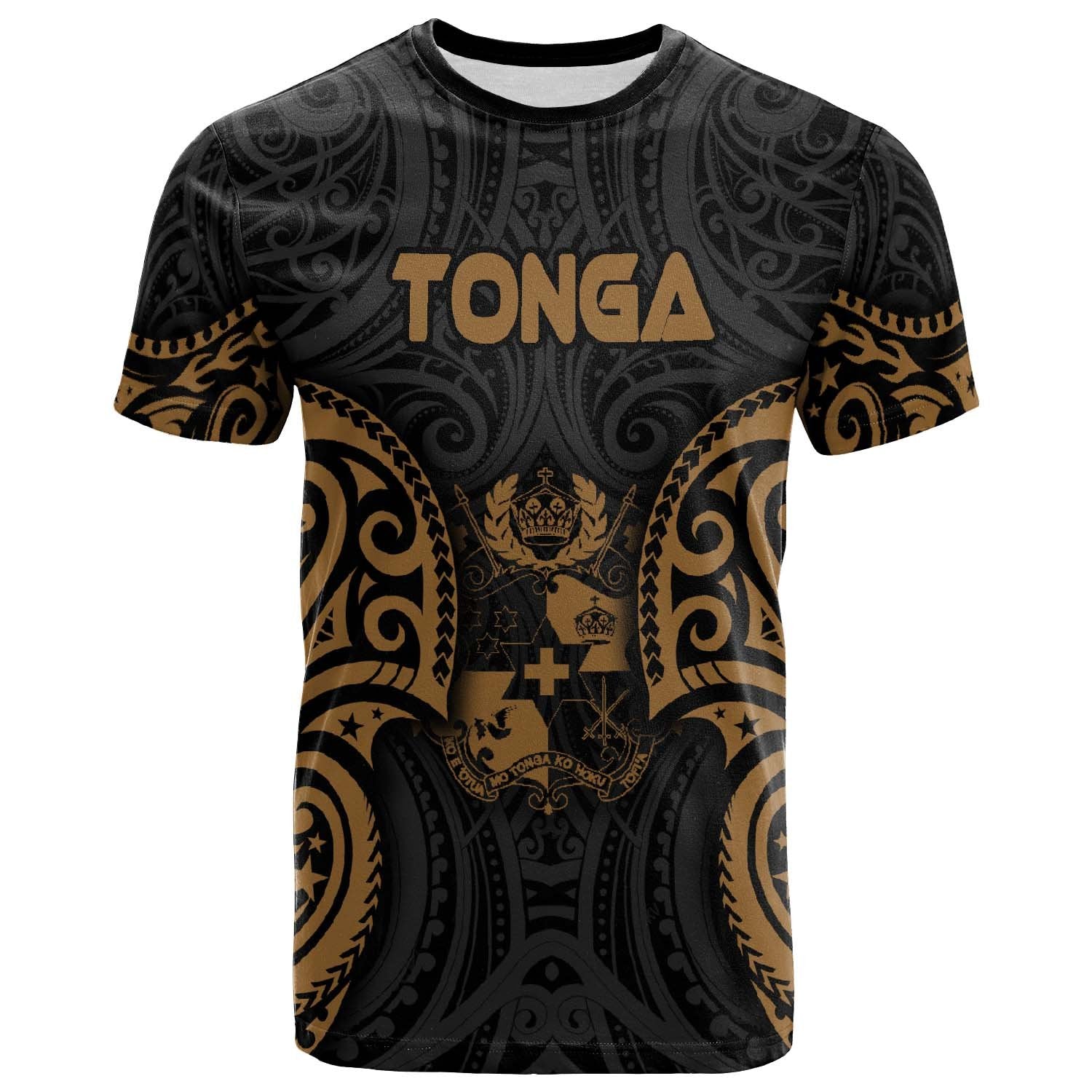 Tonga Polynesian T Shirt Tongan Spirit Gold Unisex Gold - Polynesian Pride