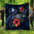 Yap Polynesian Premium Quilt - Blue Turtle Hibiscus Blue - Polynesian Pride