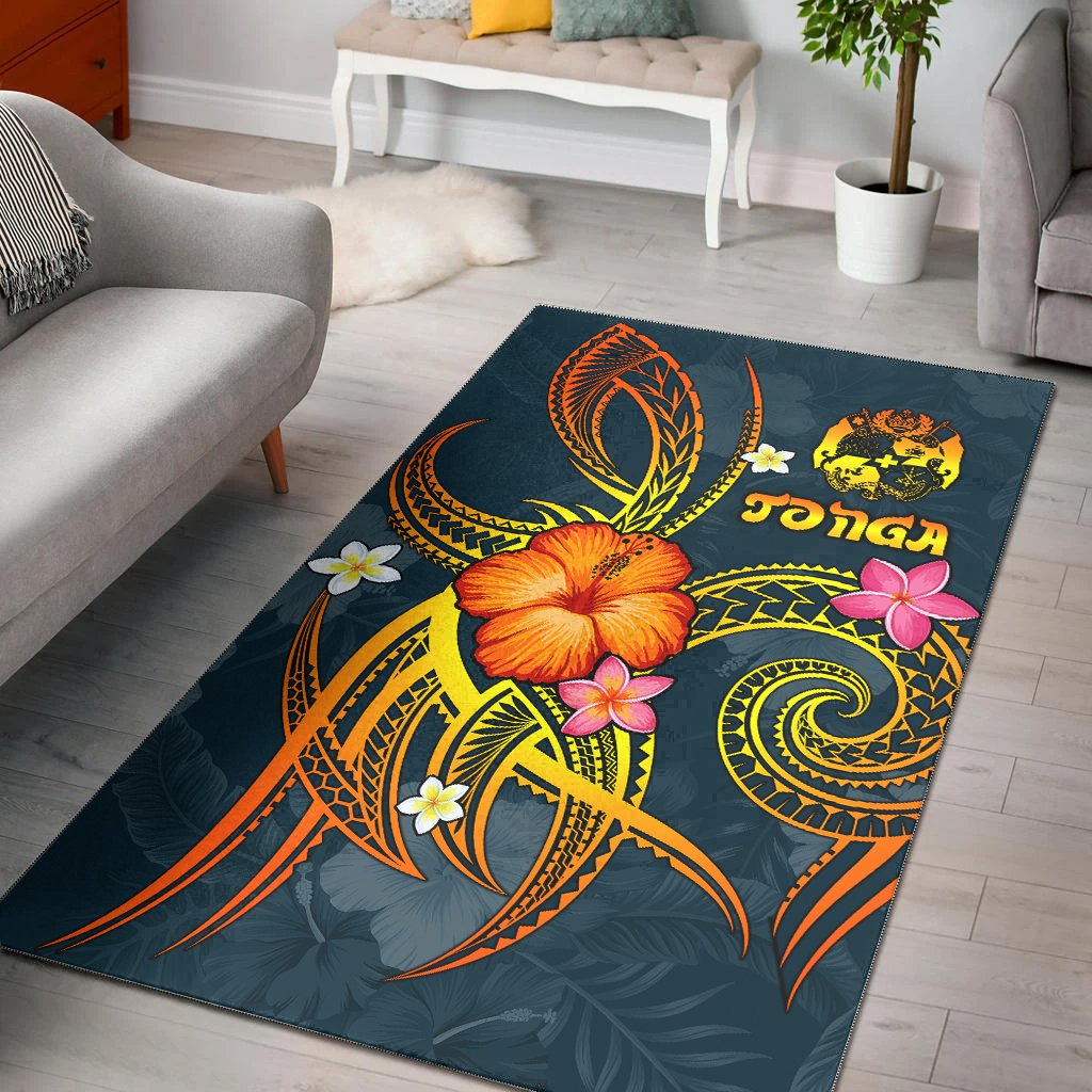 Tonga Polynesian Area Rug - Legend of Tonga (Blue) Blue - Polynesian Pride