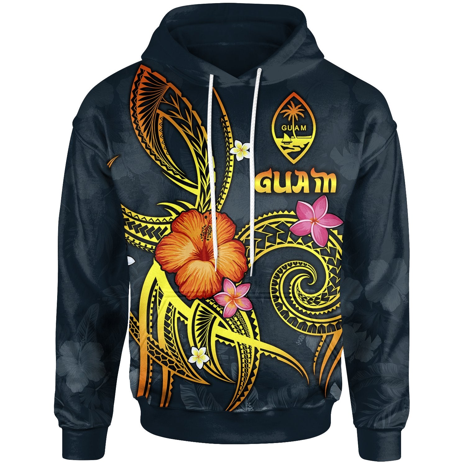 Guam Polynesian Hoodie Legend of Guam (Blue) Unisex Blue - Polynesian Pride