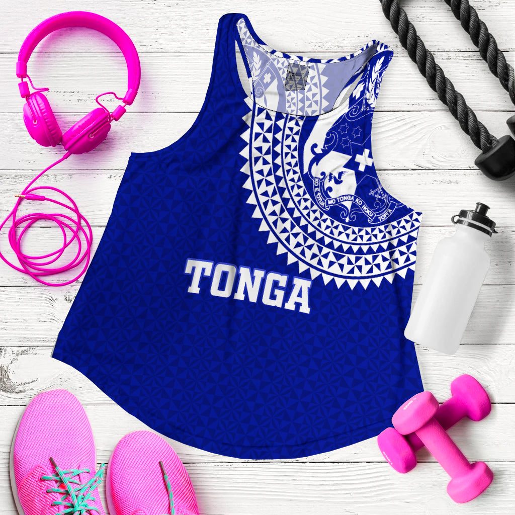 Tonga Women Tank Top Tongan Blue Turtle - LT12 Women Blue - Polynesian Pride