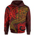 American Samoa Hoodie Red Shark Polynesian Tattoo Unisex Red - Polynesian Pride