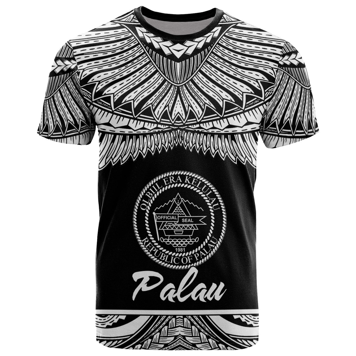 Palau Polynesian T Shirt Palau Pride White Version Unisex White - Polynesian Pride