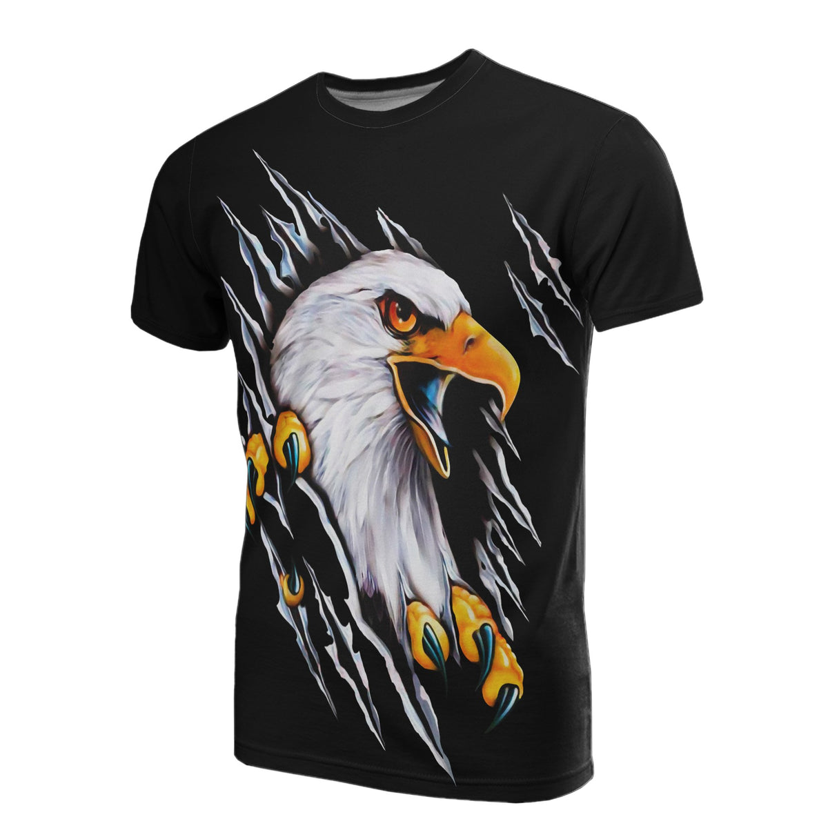American Samoa T Shirt Eagle Scratch Style Black Unisex Black - Polynesian Pride