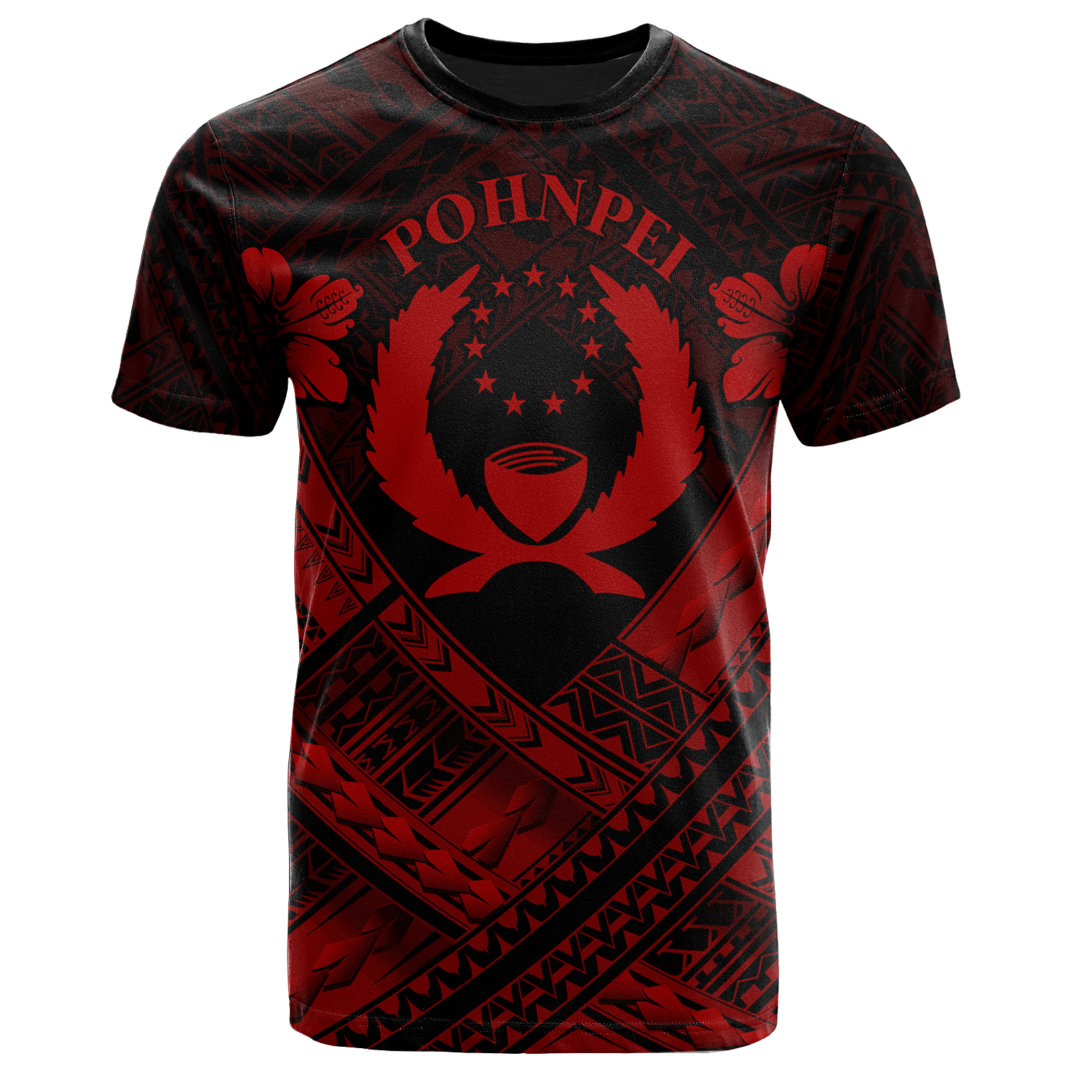 Pohnpei PolynesianT Shirts Pohnpei Red Seal Camisole Hibiscus Style Unisex Red - Polynesian Pride